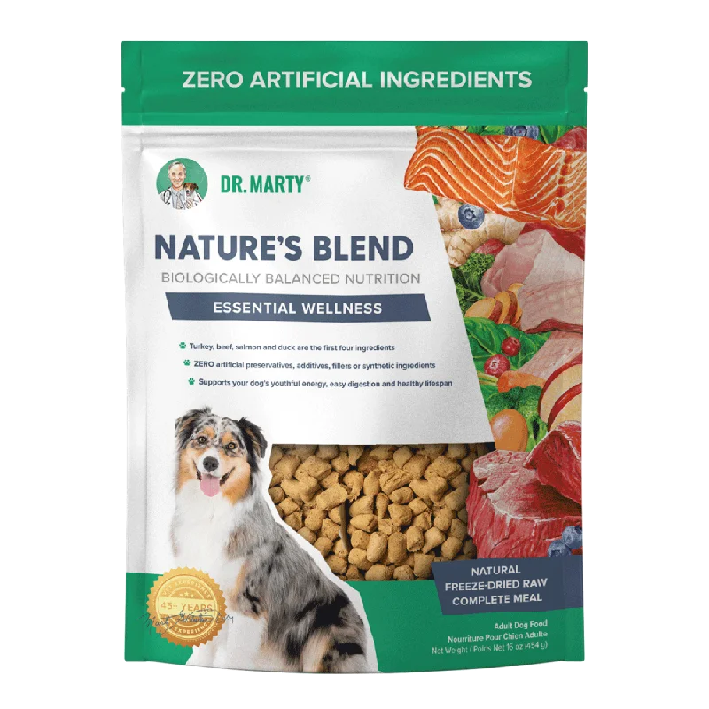 Grain-free dog food with turkey for a low-fat, high-protein diet-Dr. Marty Nature's Blend Freeze Dried Raw Dog Food