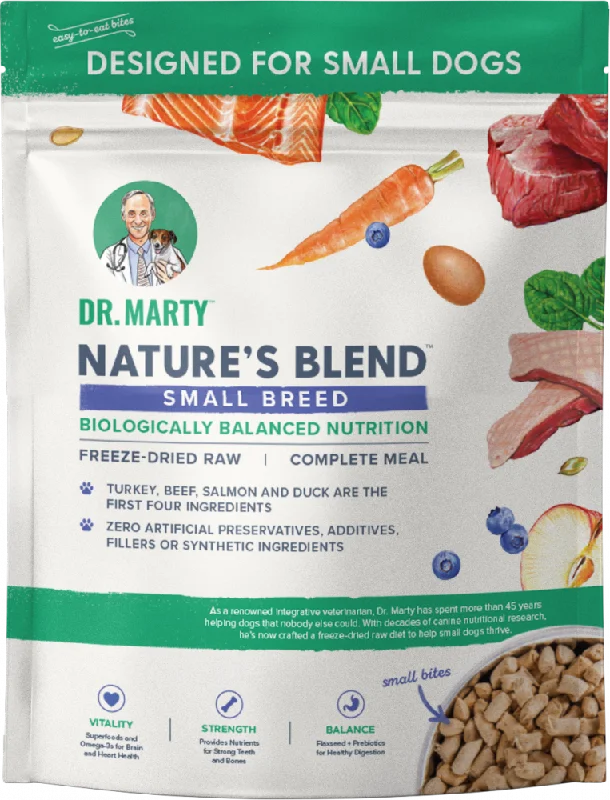 Healthy dog food with omega-3 fatty acids for shiny coats-Dr. Marty Nature's Blend Small Breed Freeze Dried Raw Dog Food