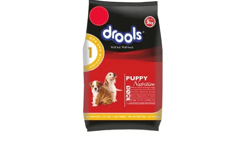 Best dog food for large breeds with joint support and balanced nutrients-Drools Chicken and Egg Puppy Dog Food, 3 kg with Free calcium milk bone