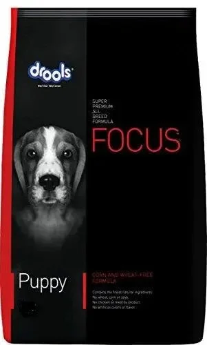 Best dog food for older dogs with soft kibble for easier chewing-Drools Focus Puppy Super Premium Dog Food, 12kg