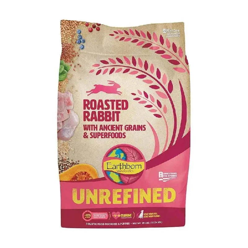 Best dog food for active puppies with energy-boosting ingredients and vitamins-Earthborn Holistic® Unrefined™ Roasted Rabbit with Ancient Grains & Superfoods for Dog