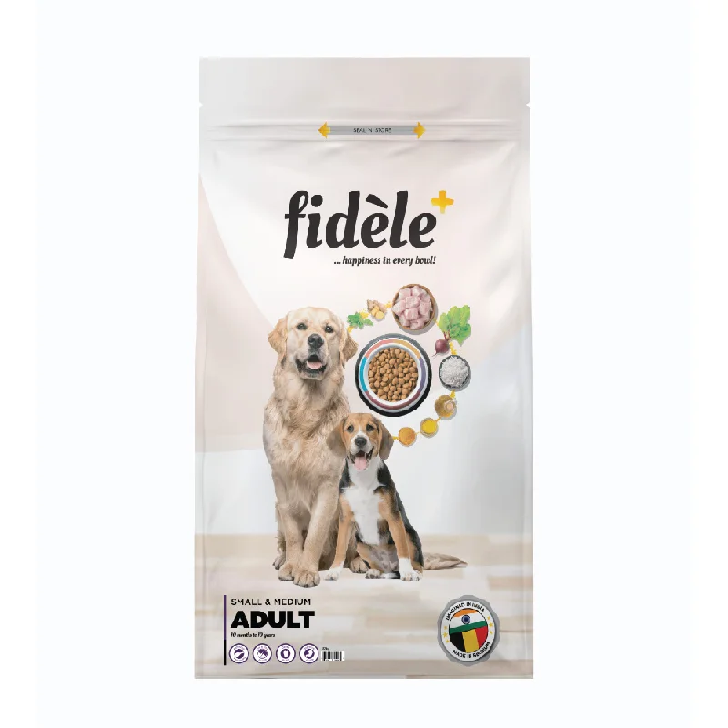 Dog food with apple cider vinegar for improved digestion and detox support-Fidele Plus Adult Small & Medium Dog Dry Food