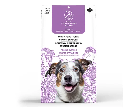 Best dog food for dogs with diabetes with low-glycemic ingredients-Foley's Functional Fungi Dog Brain Function & Senior PntBttr 200g