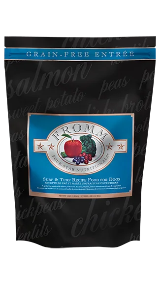 High-quality dog food with lamb for sensitive stomachs and healthy digestion-Fromm Four Star Nutritionals: Surf & Turf Recipe