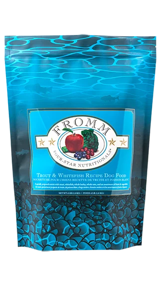 High-fiber dog food with chicory root for better digestion and gut health-Fromm Four Star Nutritionals: Trout & Whitefish Recipe