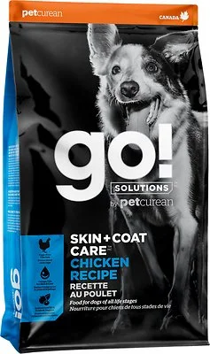 Gluten-free dog food with brown rice for balanced nutrition and energy-Go! Skin & Coat Care Chicken