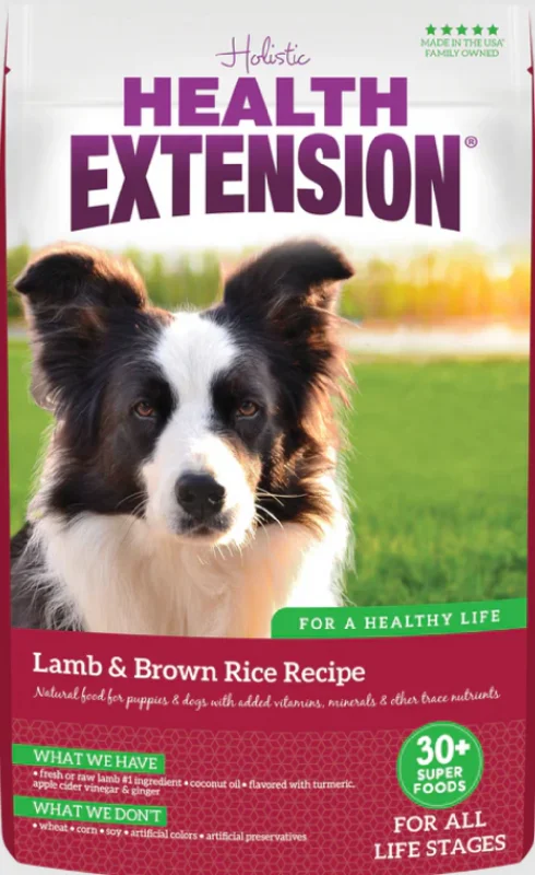 High-protein dog food with venison for muscle maintenance and energy-Health Extension Lamb and Brown Rice Dry Dog Food