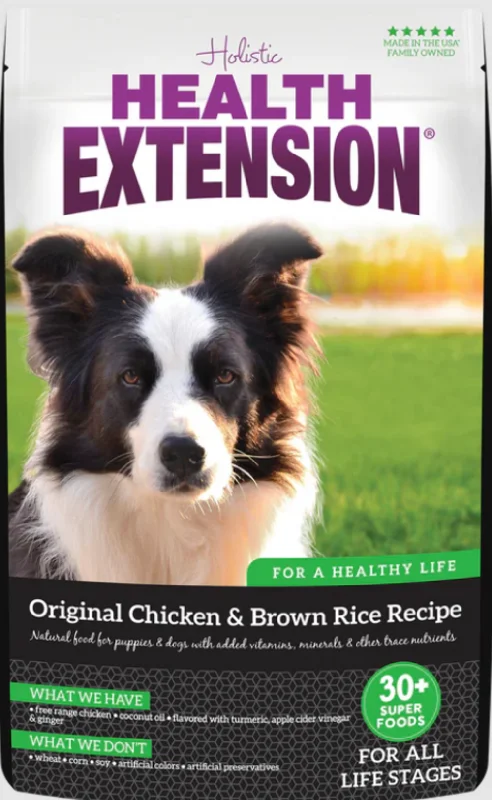 Premium dog food with omega-6 fatty acids for healthy skin and fur-Health Extension Original Chicken and Brown Rice Dry Dog Food