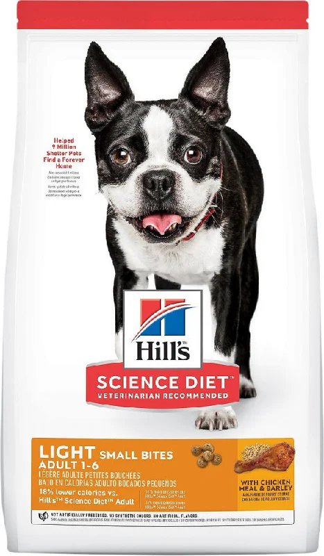 Best dog food for dogs with digestive issues with easily digestible protein-Hill's Science Diet Adult Light Small Bites Chicken Meal & Barley Dry Dog Food