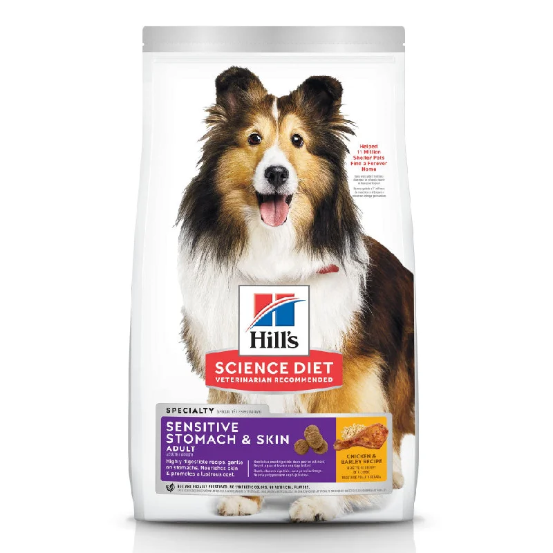 Dog food with no fillers like corn, wheat, or soy for a clean diet-Hill's Science Diet Adult Sensitive Stomach & Skin Chicken & Barley Recipe Dry Dog Food