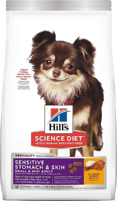 Limited ingredient dog food with duck for easy digestion and fewer allergens-Hill's Science Diet Adult Sensitive Stomach & Skin Small & Mini Breed Chicken Recipe Dry Dry Dog Food