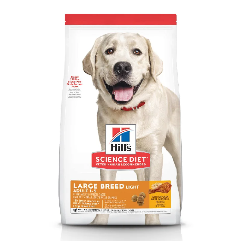 Best dog food with no fillers like corn, soy, or wheat for better digestion-Hill's Science Diet Large Breed Light Chicken Meal & Barley Dry Dog Food