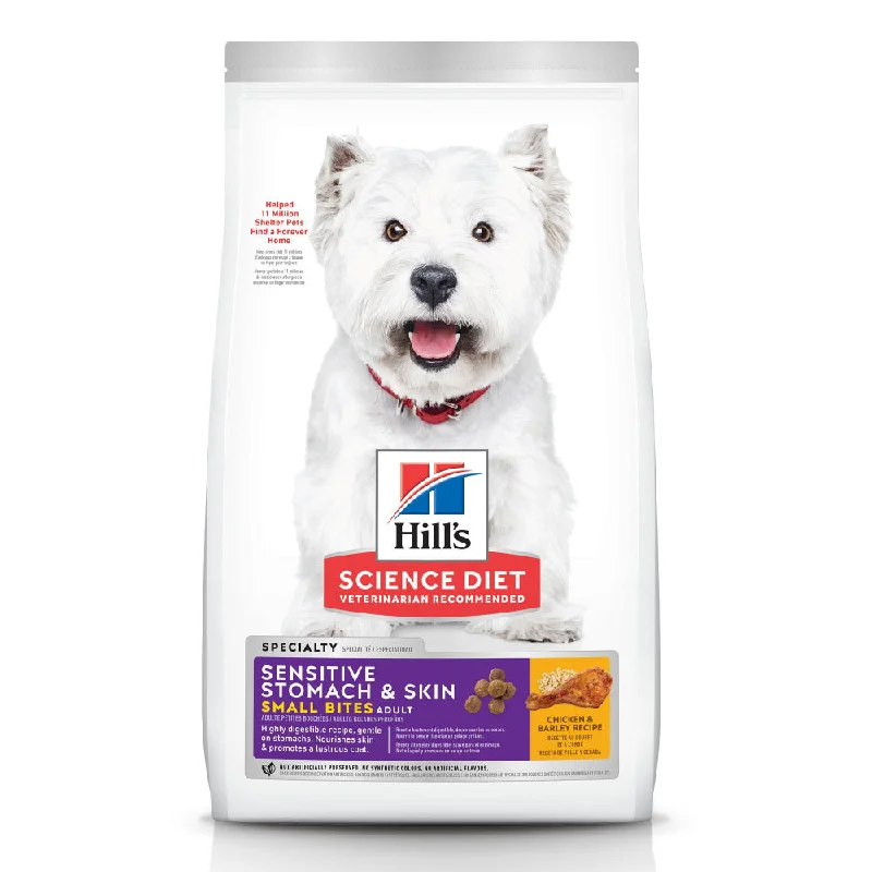 High-protein dog food with bison for a unique and healthy protein choice-Hill's Science Diet Sensitive Stomach & Skin Small Bites Chicken Recipe Adult Dry Dog Food