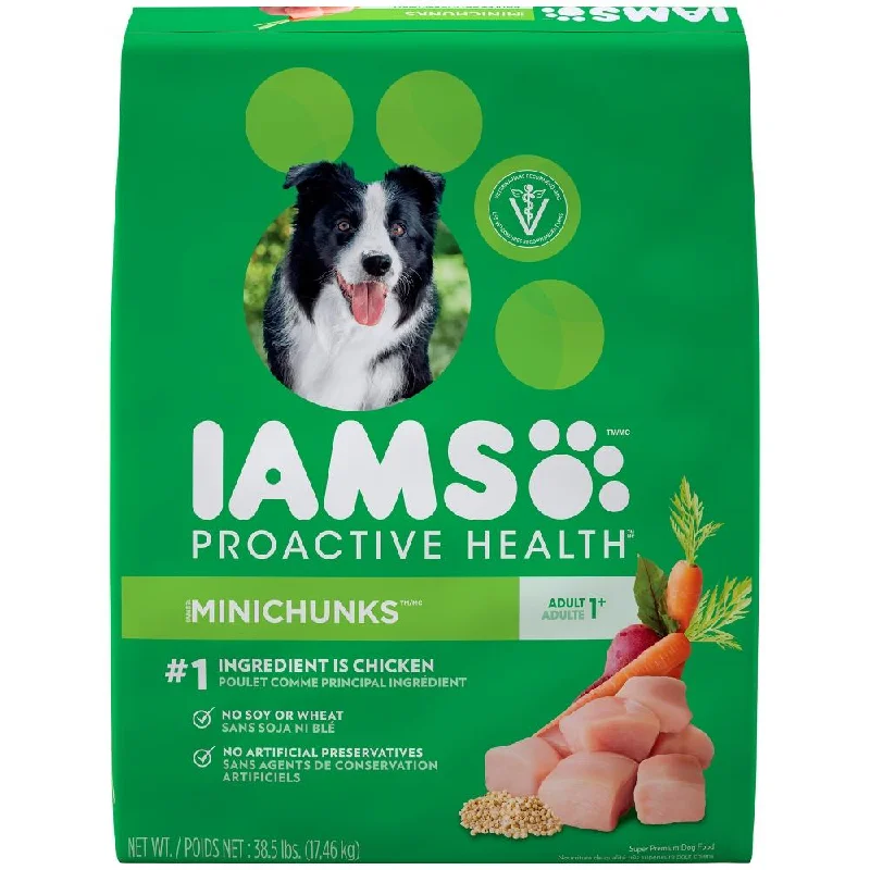 Best dog food for puppies with DHA for brain and eye development-Iams ProActive Health Adult MiniChunks Dry Dog Food 30lb