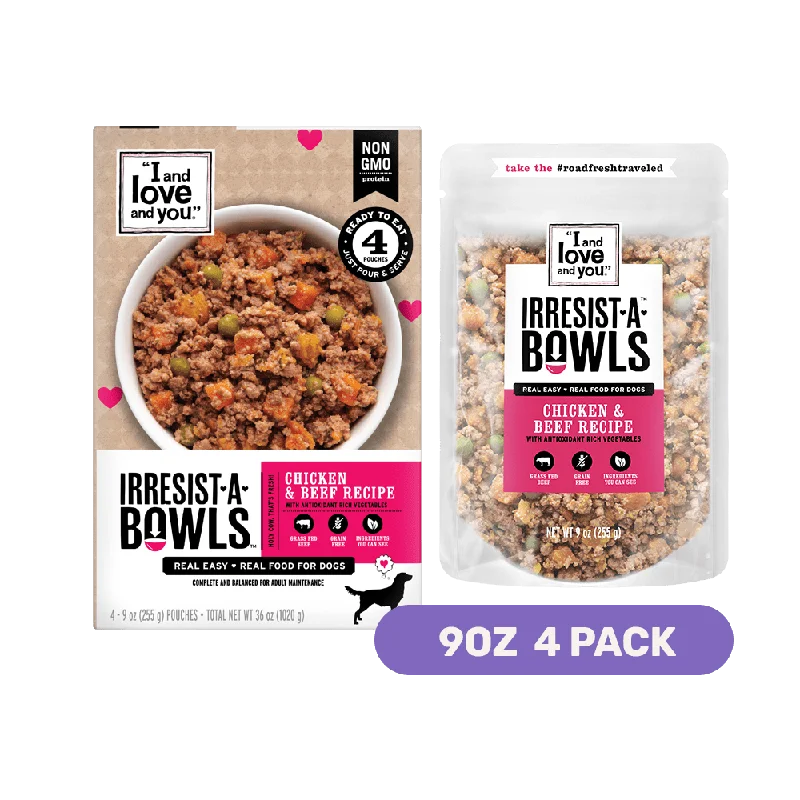 Grain-free dog food with duck for a high-protein, allergy-friendly meal-Irresist-A-Bowls - Chicken & Beef Recipe