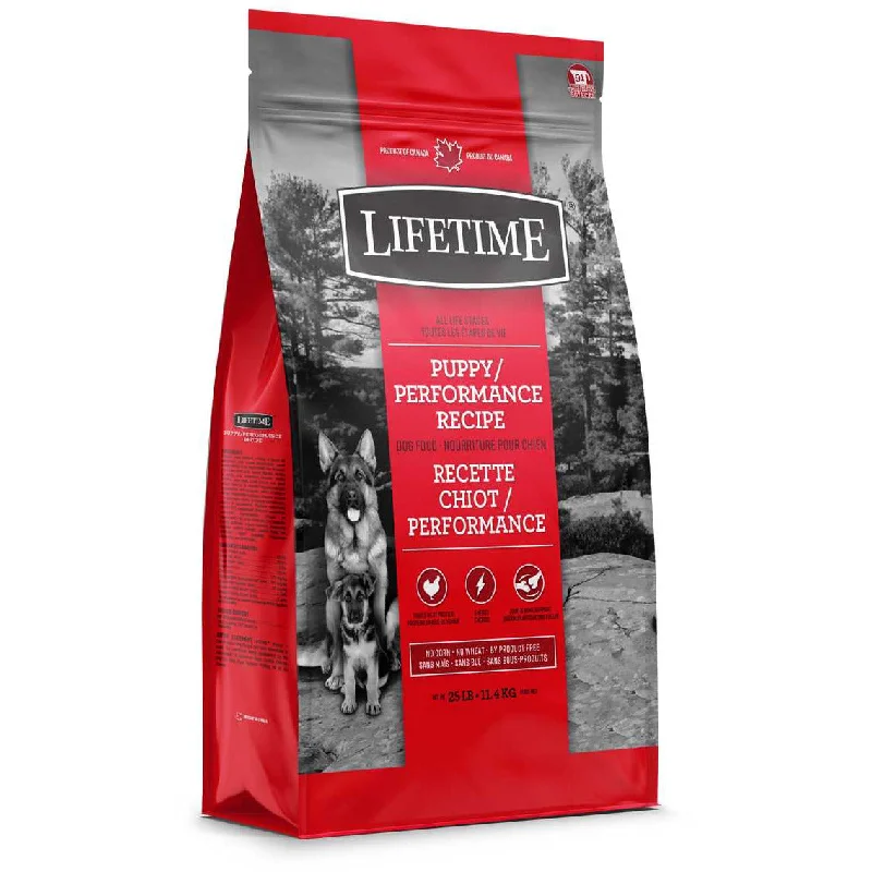 Wet dog food with real lamb and vegetables for a nutritious meal-Lifetime Puppy Performance Recipe Dry Dog Food