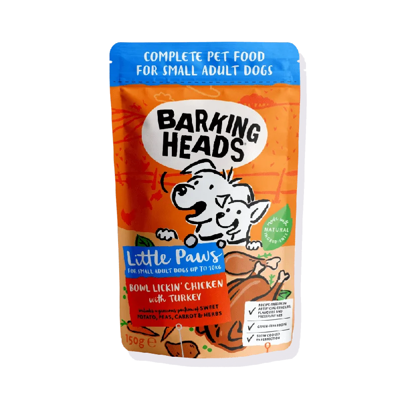 Best dog food with probiotics to support digestion and immune system-Little Paws - Bowl lickin' Chicken & Turkey Wet Dog Food