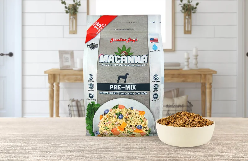 Natural dog food with grain-free ingredients for sensitive stomachs-Macanna Pre-Mix