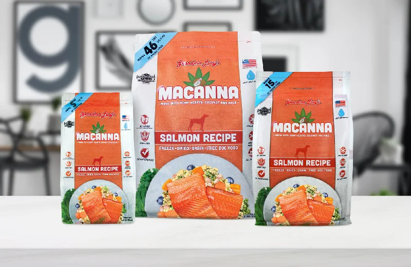 Healthy dog food with omega-3 fatty acids for shiny coats-Macanna Salmon