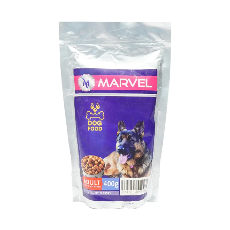 Dog food with quinoa for a healthy grain option and added fiber-MARVEL DOG FOOD ADULT 400GM