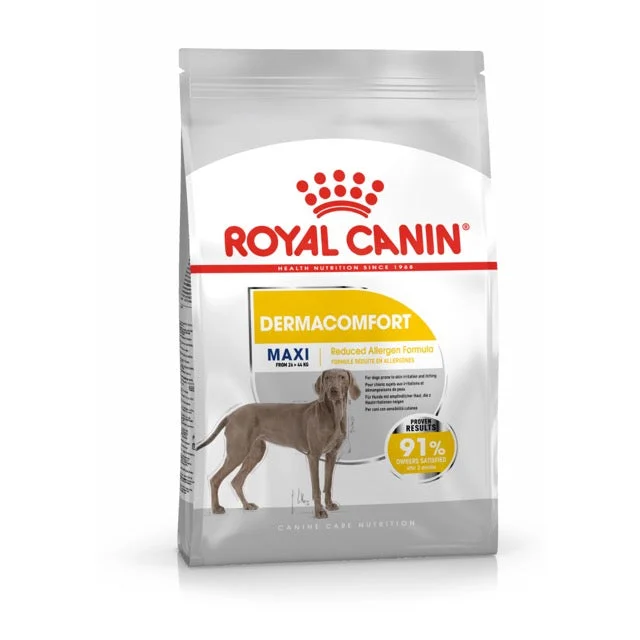 High-quality dog food with lamb for sensitive stomachs and healthy digestion-Maxi Dermacomfort