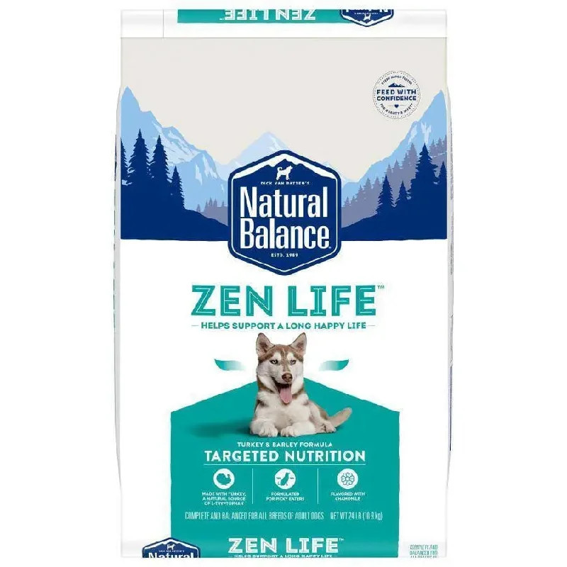 High-quality dog food with real beef for muscle and energy support-Natural Balance Pet Foods Zen Life Dry Dog Food Turkey & Brown Rice