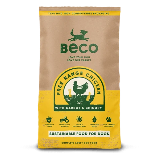 Premium dog food with no artificial preservatives for better health-Natural Dry Dog Food - Free Range Chicken With Carrot & Chicory