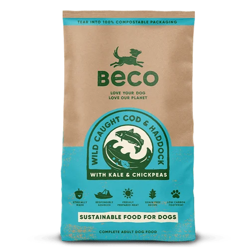 Best dog food with high-quality fish oils for healthy skin and coat-Natural Dry Dog Food - Wild Caught Cod & Haddock With Kale & Chickpeas