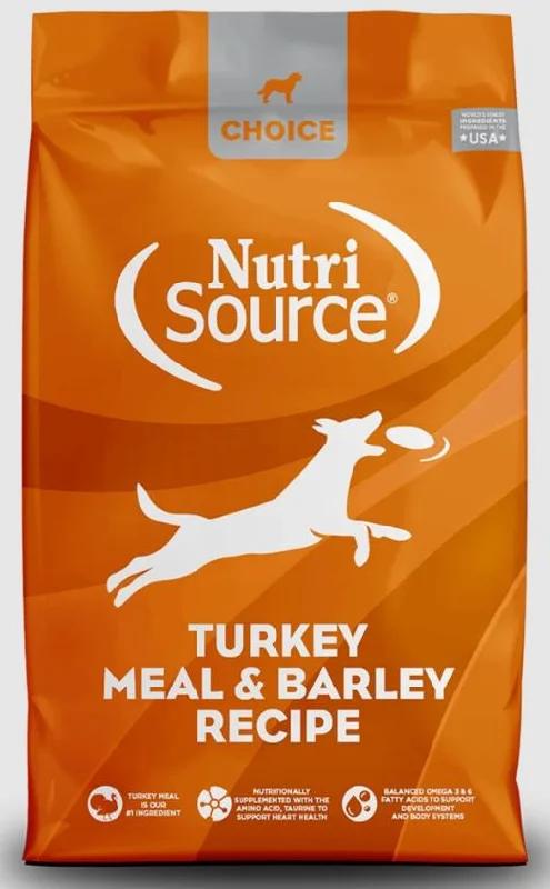 Best dog food for picky eaters with irresistible flavors and textures-NutriSource Choice Dog Food,  Turkey and Barley, 5 lb bag