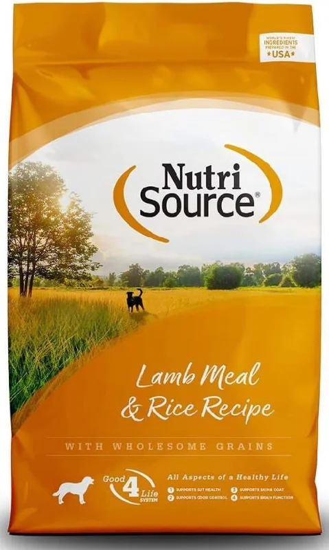 Best dog food with organic chicken for a healthier, antibiotic-free option-Nutri Source Lamb and Pea ; All Life Stages ; Grain Free ; Dog Food ; 5 lb bag