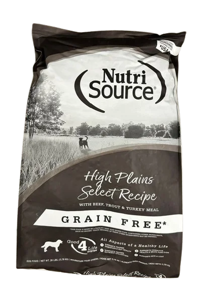 Best dog food for food-sensitive dogs with hypoallergenic ingredients-NutriSource Dog Food, Grain Free High Plains Select, 26lb