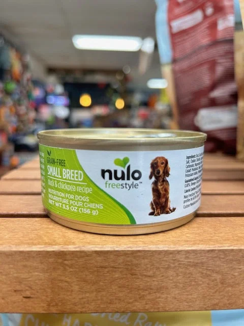 Best dog food for weight loss with high protein and low fat content-Nulo Small Breed Dog Food,  Grain Free Duck/Chickpea, 5.5oz