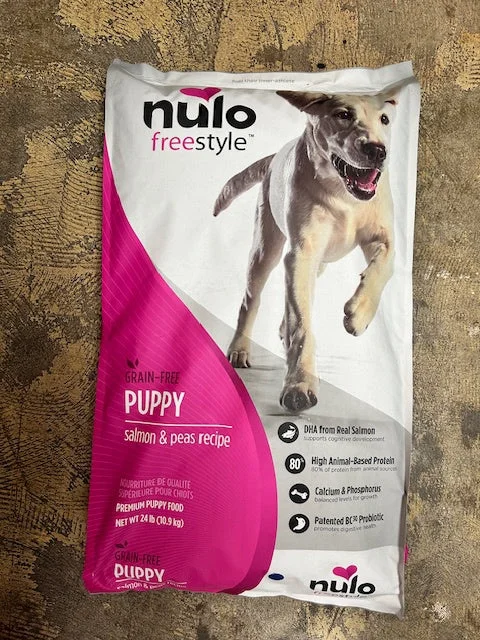 Dog food with probiotics for a healthy gut microbiome and digestion-Nulo Freestyle Puppy Dog Food, Grain Free Salmon, 4.5lb