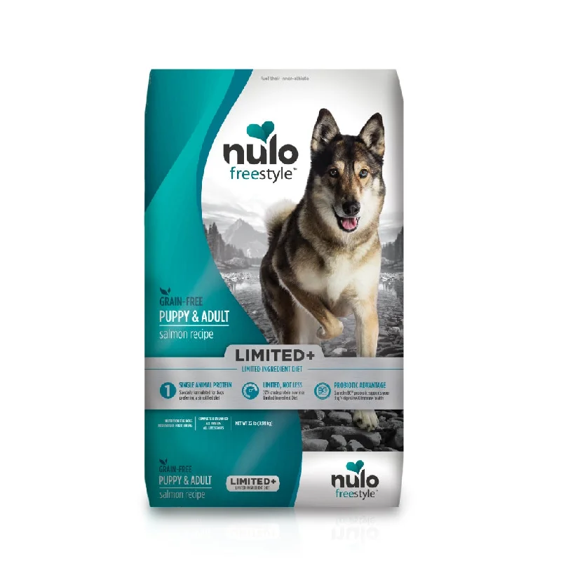 Premium dog food with no artificial preservatives for better health-Nulo Freestyle Dog Food, LID Grain Free Salmon 4lb