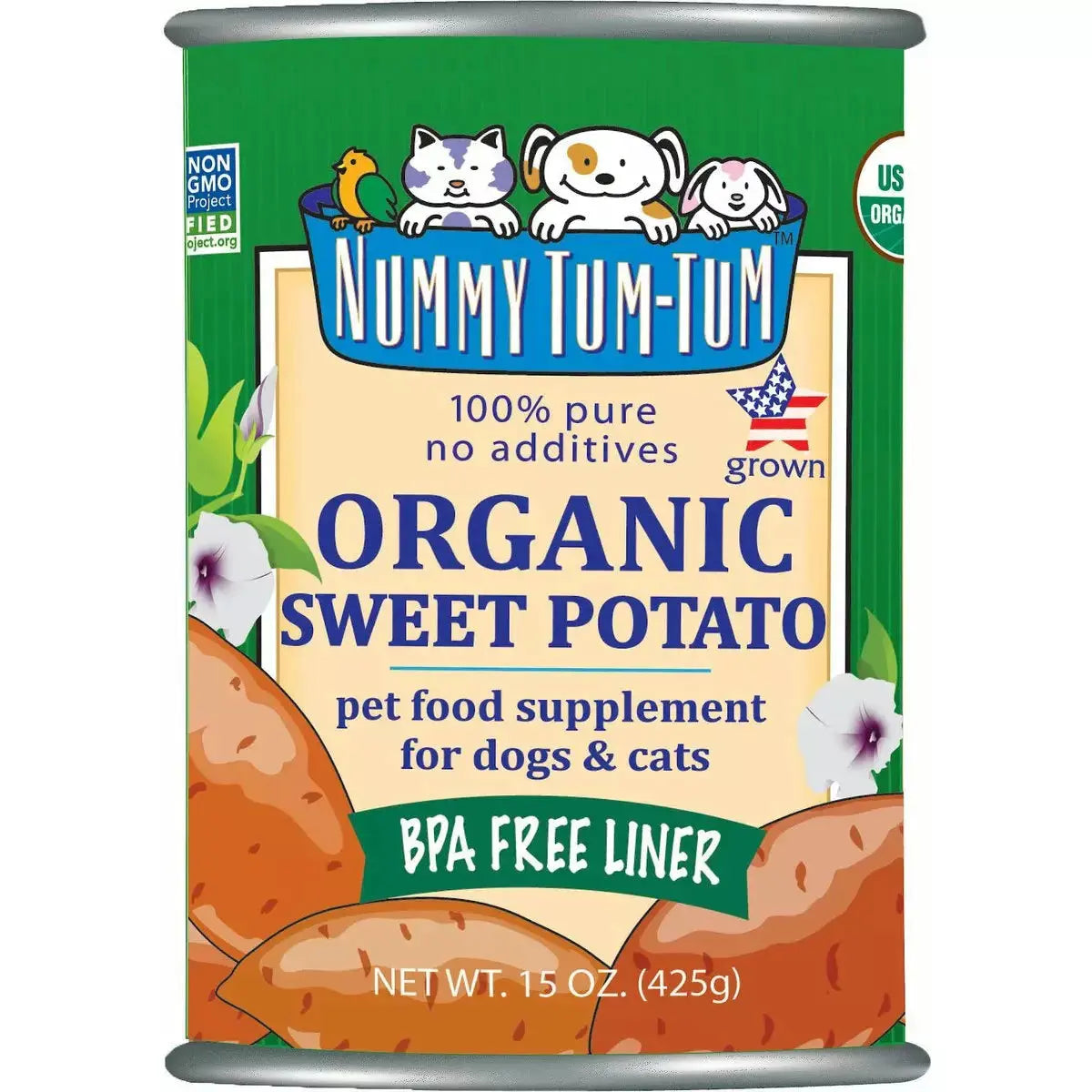 Best dog food with turmeric for inflammation and joint health in dogs-Nummy Tum-Tum Pure Organic Sweet Potato Canned Dog & Cat Food