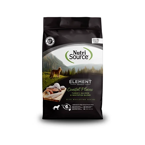 Dog food with chia seeds for added fiber and omega fatty acids-Nutri Source ELEMENT Coastal Plains