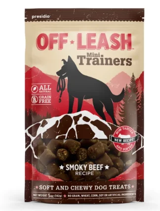 Wet dog food with lamb and rice for easy digestion and flavor-Off Leash GF Mini Trainers Smoky Beef 12 oz