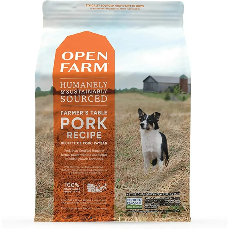 Organic dog food with USDA-certified ingredients for a healthy diet-Open Farm® Farmer's Table Pork Grain Free Dry Dog Food