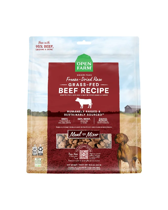 Best dog food with natural flavors for picky eaters and healthy appetites-Grass-Fed Beef Freeze Dried Raw Dog Food