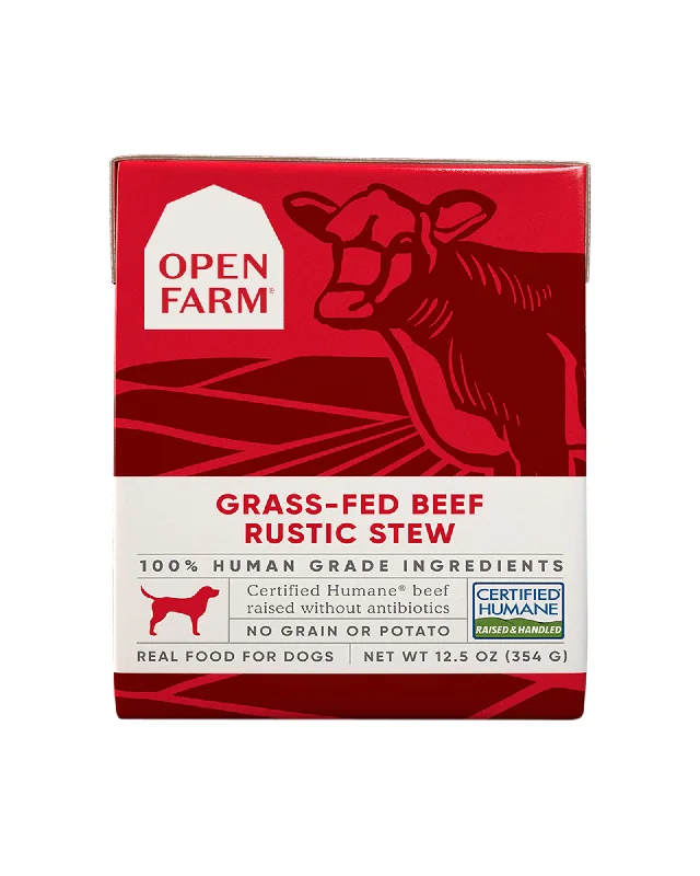 Best dog food with no artificial colors or flavors for a pure diet-Grass-Fed Beef Rustic Stew Wet Dog Food - Case of 12