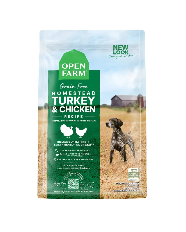 Best dog food with natural flavors for picky eaters and healthy appetites-Homestead Turkey & Chicken Grain Free Dog Food