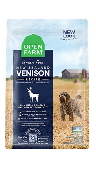 Wet dog food with lamb and rice for easy digestion and flavor-Open Farm Dry Dog Food: New Zealand Venison Recipe