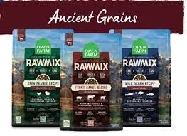 High-fiber dog food with pumpkin for better digestion and gut health-Open Farm RawMix Ancient Grains