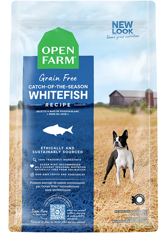 Premium dog food with no artificial preservatives for better health-Open Farm Grain Free Dry Dog Food WHITEFISH