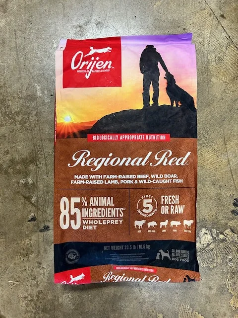 Best dog food with beef as the main protein source for muscle health-Orijen Regional Red Dog 23.5lb