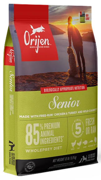 Wet dog food with turkey and cranberry for urinary health support-ORIJEN Dry Food: Senior Recipe