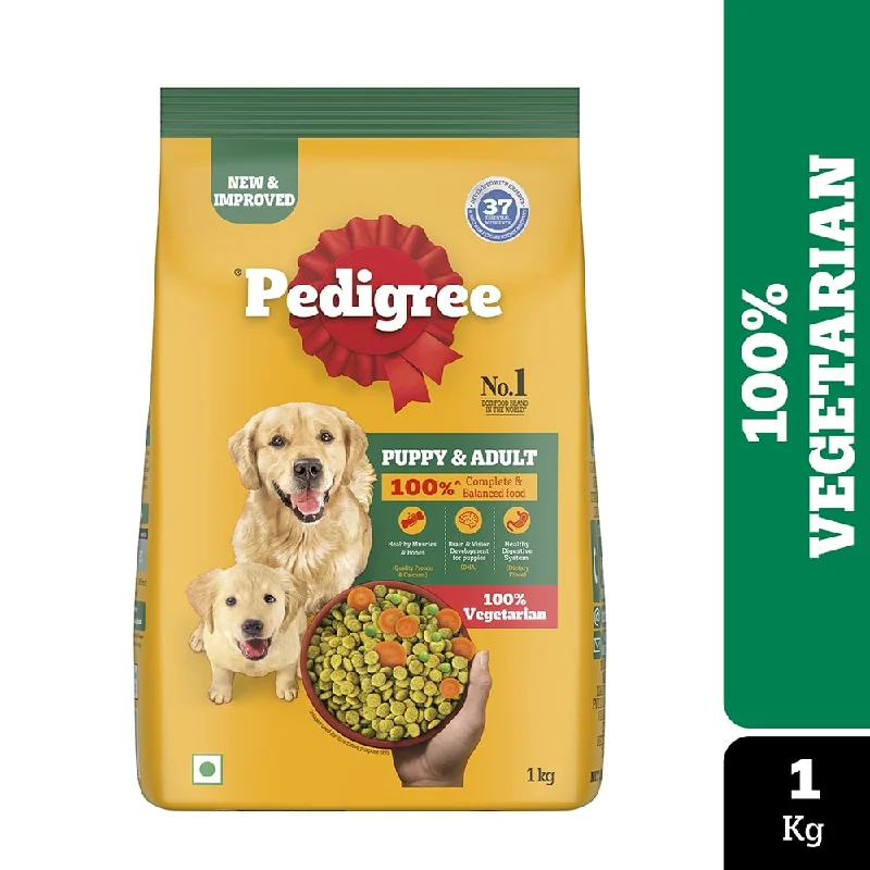 Dog food with antioxidant-rich fruits and vegetables for immune support-Pedigree 100% Vegetarian Puppy and Adult Veg Dog Dry Food