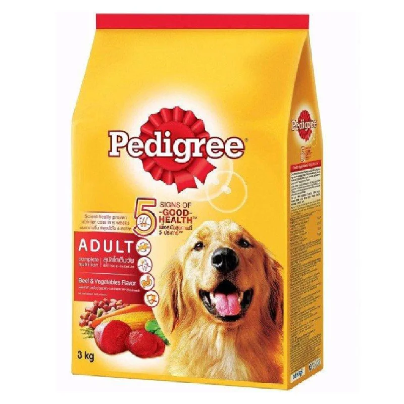 Best dog food with turmeric for inflammation and joint health in dogs-PEDIGREE DOG FOOD ADULT BEEF AND VEGETABLE 3 KG