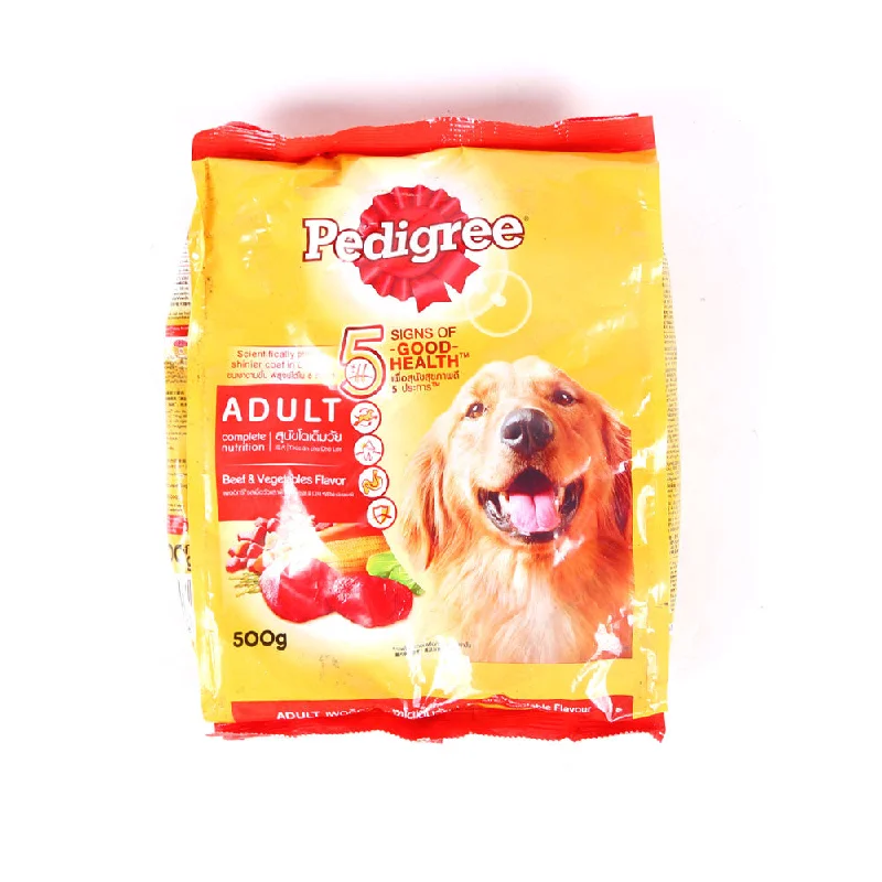 Best dog food for dogs with stomach sensitivity with limited ingredients-PEDIGREE DOG FOOD ADULT BEEF & VEGETABLE 500 GM