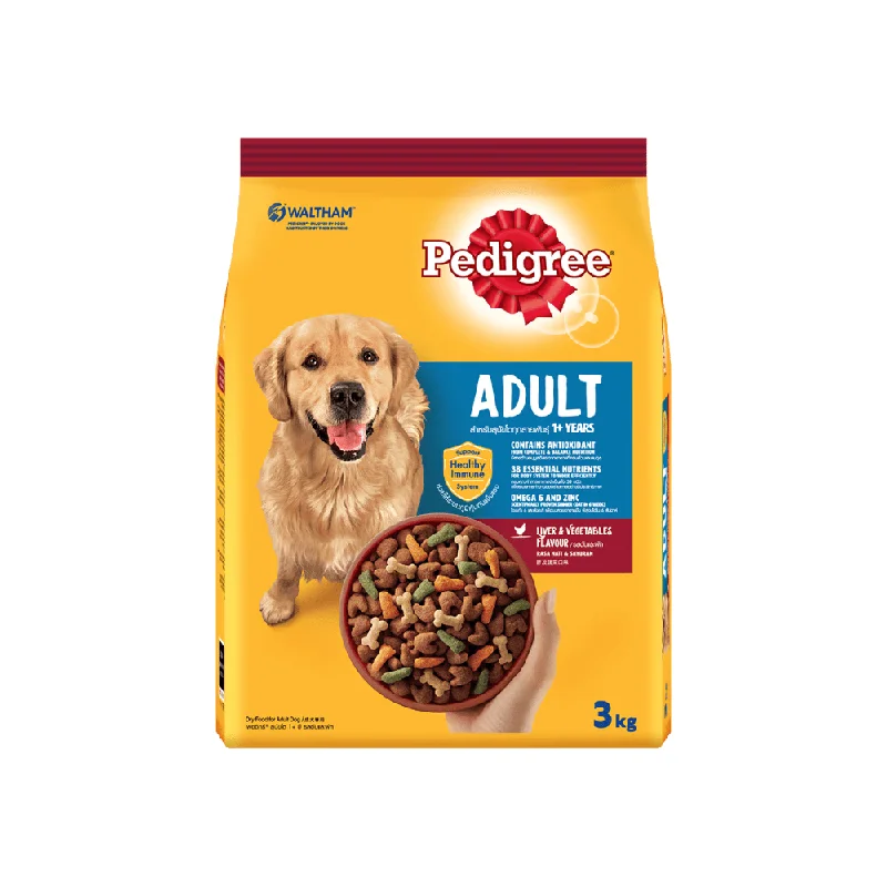 Best dog food with antioxidants to support a healthy immune system-PEDIGREE DOG FOOD ADULT LIVER & VEGETABLE 3 KG